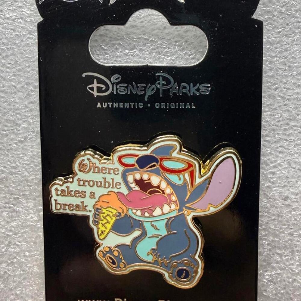 Disney Pin Parks Stitch Ice Scream Summer Where Trouble Takes a Break